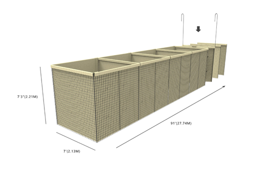 Longévité élevée d'anti de corrosion de la CE d'OIN de sable de mur barrière militaire de Hesco