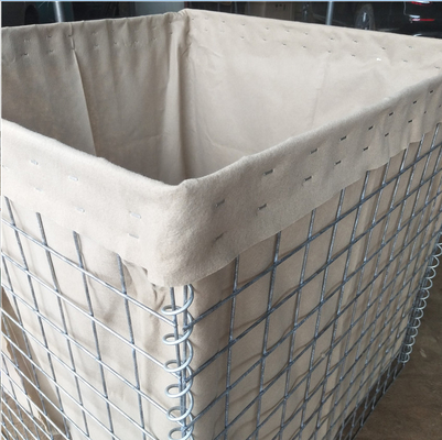 3*3 avance la perforation rectangulaire petit à petit la barrière que militaire de bastion de Hesco a plié la soudure galvanisée