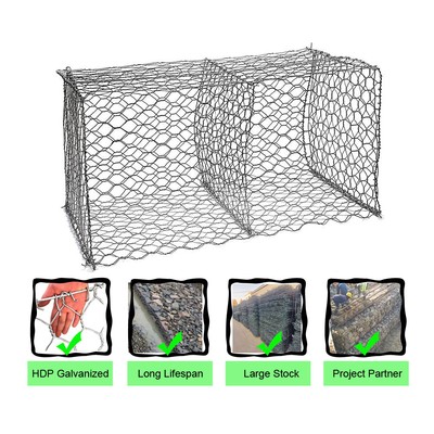 Sol maintenant le diamètre de fil de Mesh Gabion Box With 3.0mm de fil