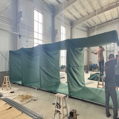 Barrière défensive revêtue de géotextile