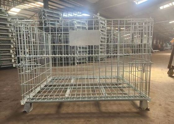 Fil Mesh Container Hot Dipped Galvanized du stockage 50*50 d'entrepôt