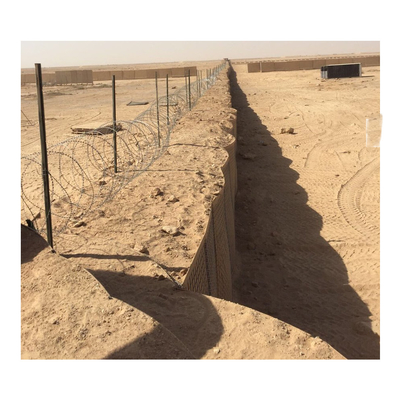 Armée militaire soudée de mur de boîte du sable 5mm Hesco Gabion protectrice
