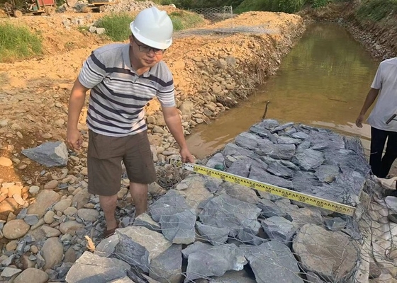 Caisse galvanisée en treillis métallique de gabon de 2x1x1m 80x100 mm Hexagonale