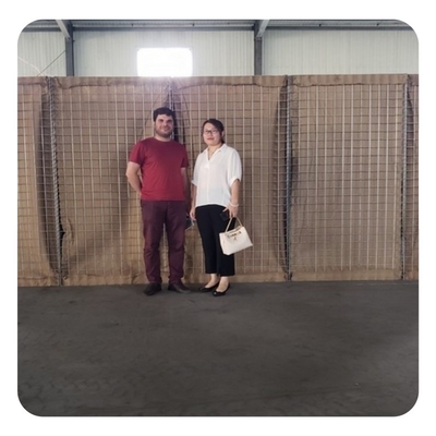 Barrière militaire MIL-4 pour le contrôle des inondations, gabion avec géotextile