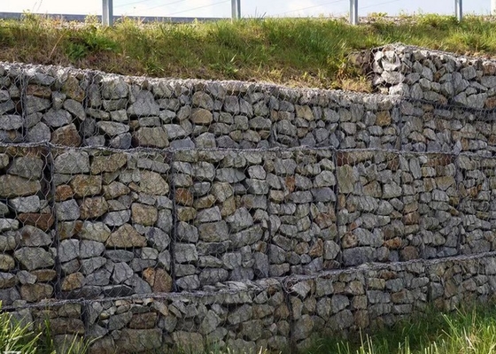 Galfan revêtu de gabion renforcé pour le support de pente et le support de la fosse de fondation