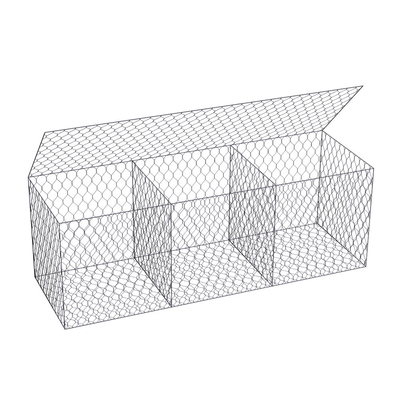 Remplissage en pierre 4*1*1m Boîte en gabion revêtue en PVC Mesh tissé galvanisé