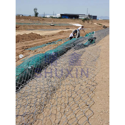 Fil de fer galvanisé de 2,7 mm trou de gabion 8*10 cm tissage pour pierres