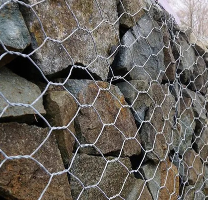 Shuxin chaud galvanisé 60 * 80mm trou 2.7mm fil de maille Gabion panier pour le contrôle des inondations