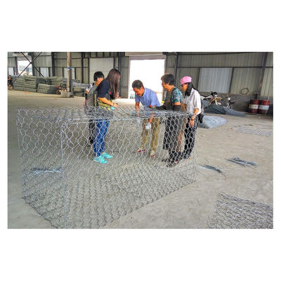 Fabricant direct d'emballage gabion, cage en pierre tissée hexagonale galvanisée à chaud 2x1x1m pour la protection des berges de rivière
