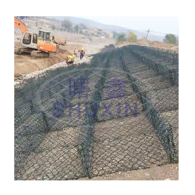 Murs de soutènement en gabion tissé 4*1*1m Corbeille en gabion tissé Cage en pierre Prix de clôture de jardin