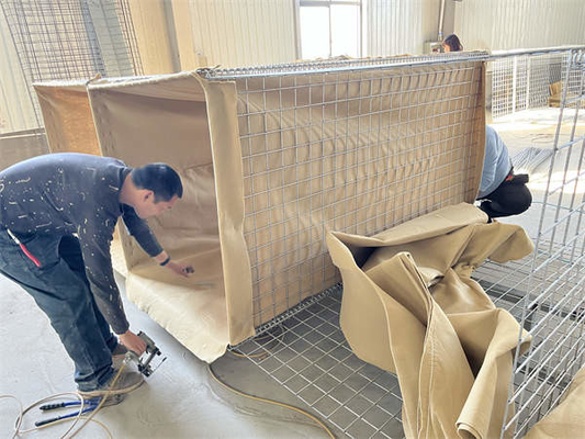 Barrières Hesco galvanisées défensives de type militaire rétractable