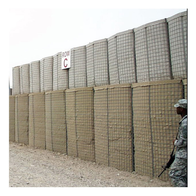 Barrière de mur de sable galvanisée Mil3 Blast Wall pour les inondations Mil6 Gabion Barrières de défense soudés