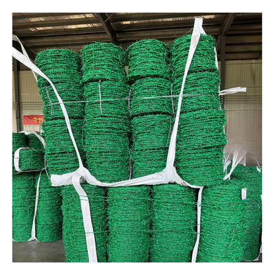 Protection de la sécurité galvanisée corde à épine PVC enduit fil barbelé filet de clôture en stock livraison rapide