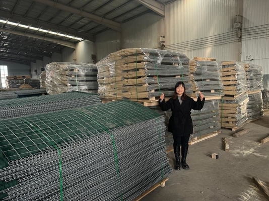 3x3 pouces Hesco soudé carré barrière militaire couleur verte géotextile