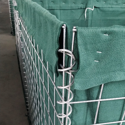 Container en treillis métallique pliable et revêtement en tissu lourd barrières de bastion défensifs