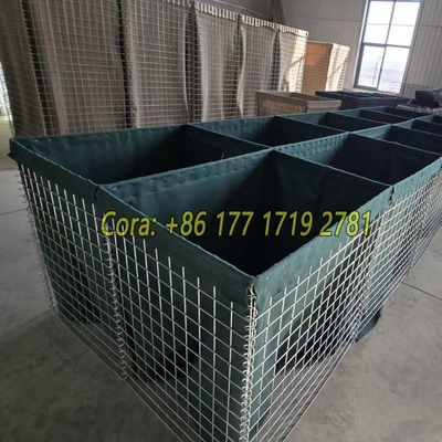 Anti-rouille 4.0 mm galvanisé galvanisé galvanisé en gabon revêtu de tissu géotextile pour barrière défensive rempli de sable
