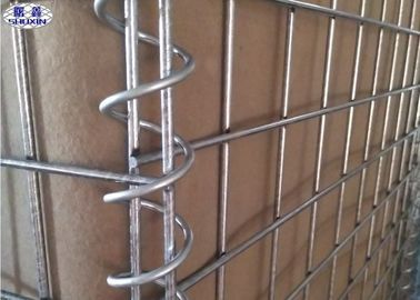 Service pliant d'OEM de couleur de sable de la barrière 300gsm de degré de sécurité de boîte de Gabion en métal