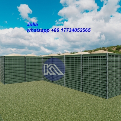 Galvanisée maillage soudé Gabion Box 5mm fil 300 Gsm géotextile barrière militaire