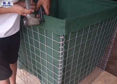 Barrière militaire galvanisée plongée chaude de hesco de boîte de Gabion, mur de soutènement de grillage