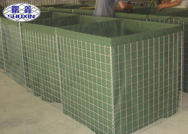 le vert défensif d'armée de barrières de 1*1*1m a soudé la bastion d'utilisation de Gabion Hesco Mlilatary
