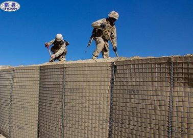 Zinc militaire lourd de conteneur de barrières de HESCO - le revêtement a soudé Gabion
