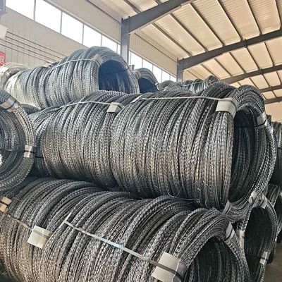 Périmètre de sécurité tactique de barbelé de rasoir d'acier inoxydable