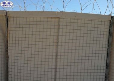 Barrières militaires de mur de Gabion remplies de sable ou de roches