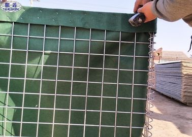 Les barrières remplies de sable flexibles ont galvanisé Gabion avec le géotextile vert
