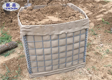 Barrière militaire de HESCO rayée par géotextile, barrière soudée à haute résistance de Gabion