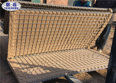 Barrières remplies de sable d'inondation de Gabion avec le fil d'acier galvanisé par géotextile