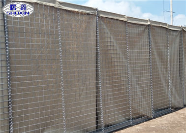 Les barrières remplies de sable faites sur commande beiges/ont soudé la défensive Bassion de Gabion de grillage