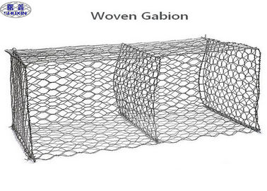 2 x 1 x 1 capacités de lessivage de caractéristique enduites par PVC de cages de fil remplies par pierre anti-