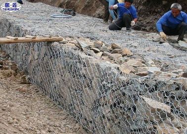 Cages de mur de 60*80 Gabion/style hexagonal en pierre de murs de soutènement cage de fil