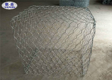 Caractéristique enduite de zinc de mur de grillage remplie par pierre pour la protection côtière