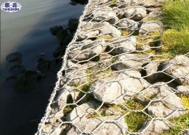 Gabions rempli par pierre enduit par PVC, cages en pierre de Gabion de mur de soutènement