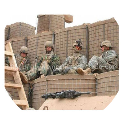 Barrière de mur de sable galvanisée Mil3 Blast Wall pour les inondations Mil6 Gabion Barrières de défense soudés