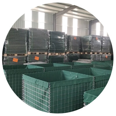 Barrières défensives bastion galvanisées à chaud standard, murs de sable défensifs Hesco pour champs de tir