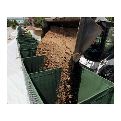 Barrière à haute résistance Sacs de sable Barrière défensive Bastion rempli de saleté Mur