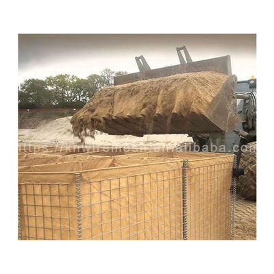 Standard militaire galvanisé KN-3 pliable défensif rempli de sable barrières murales pour la protection contre les bombes