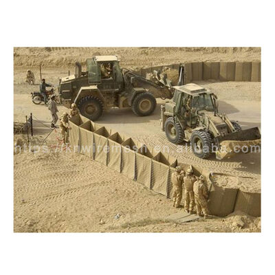 Maillage de fil de fer galvanisé lourd remplissage de sable Mil10 Mur de barrière défensive HESCO Barrières militaires