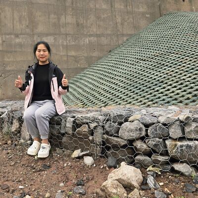 Barrière anti-rouille en gabion remplie de pierre avec 2*1*1m