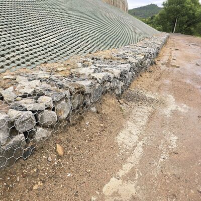 Boîte en gabion revêtue de Galfan + PVC pour la clôture de protection contre les murs de soutènement des berges des rivières
