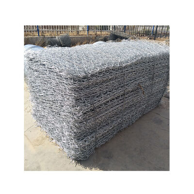Murs de soutènement de Gabions à trois torsions en treillis métallique enduits de PVC/boîte de Gabion à vendre en Tanzanie