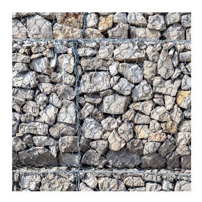 Cage en pierre galvanisée en gabion boîte en gabion tissée mur de soutènement pour la protection des pentes