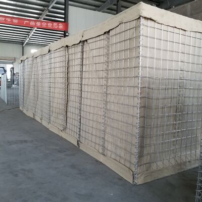 Anti-corrosion galvanisé fil de fer soudé cage barrière de défense de charge lourde mur de sable bastion ML clôture à l'épreuve des explosions tactique
