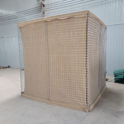 Anti-corrosion galvanisé fil de fer soudé cage barrière de défense de charge lourde mur de sable bastion ML clôture à l'épreuve des explosions tactique