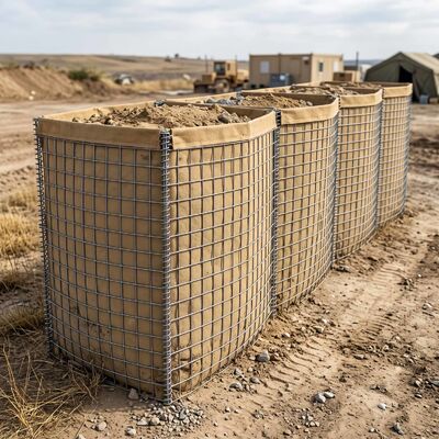 Military Defensive Barrier | Galvanized Welded Gabion Bastion Wall