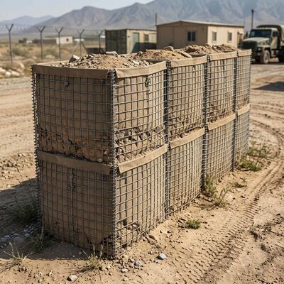Barrière défensive | Mur de barrière en gabions soudé pour le contrôle militaire et des inondations