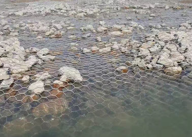 Cages enduites de paniers de PVC Gabion, paniers en acier de mur de 60 x de 80mm Gabion