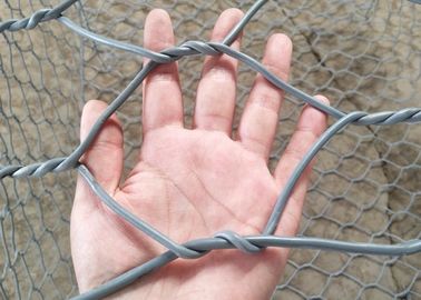 Le PVC a enduit les paniers remplis par pierre de 2*1*1M Lowes Gabion pour le mur de soutènement